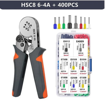 HSC8 Professional Ferrule Crimping Pliers - 0.25-10mm² Wire Terminal Tool with CE Certification