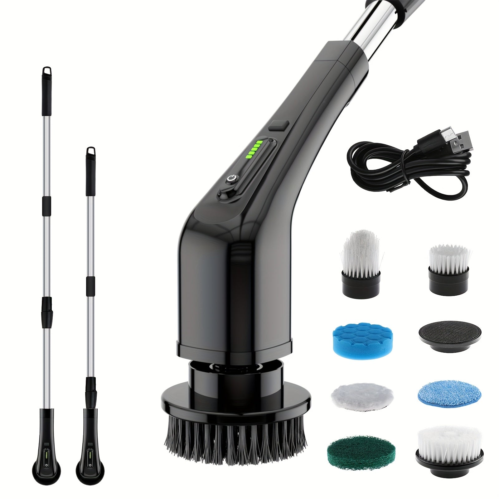 7-in-1 Electric Cleaning Brush with Telescopic Handle - Multifunctional Power Scrubber for Kitchen, Bathroom & Floor Cleaning 2025