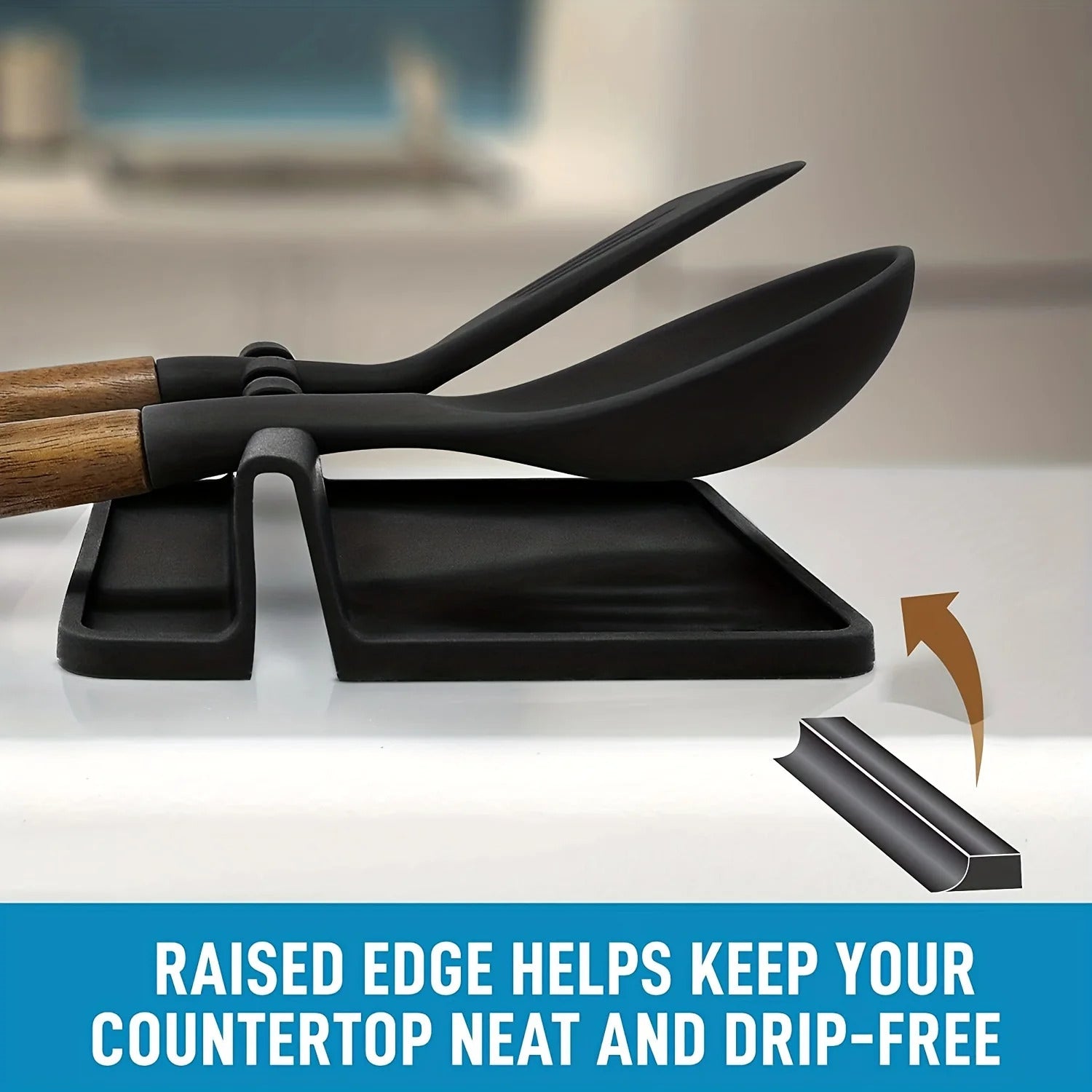 Non-Slip Silicone Tableware Drying Rack - Multifunctional Utensil Organizer for Forks, Spatulas & More