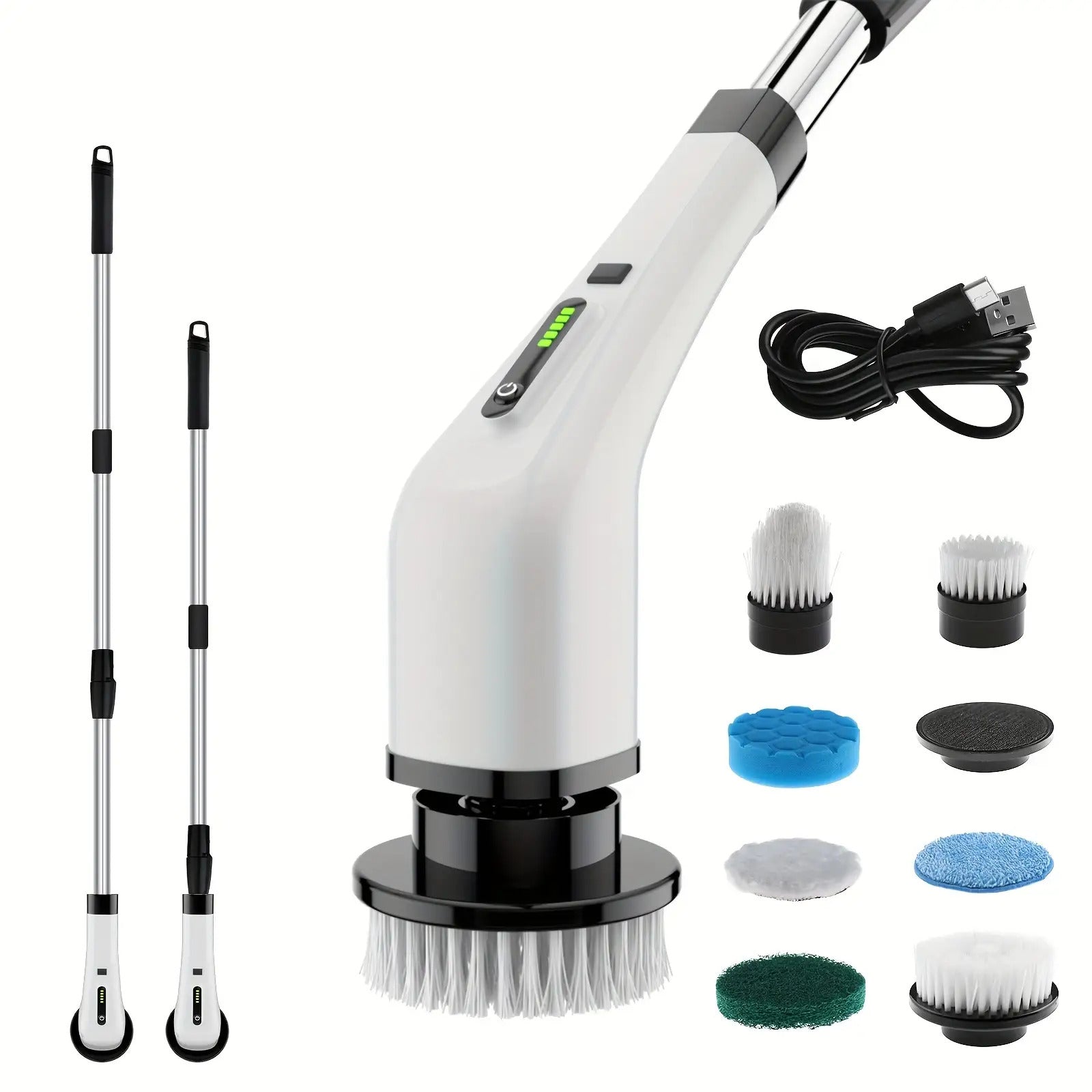 7-in-1 Electric Cleaning Brush with Telescopic Handle - Multifunctional Power Scrubber for Kitchen, Bathroom & Floor Cleaning 2025