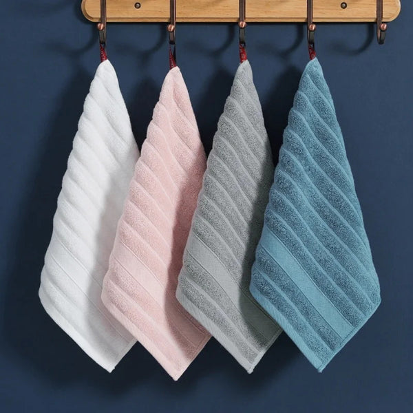 4Pcs Kids Pure Cotton Face Towels - Super Absorbent 35x35cm Hand Wipes, OEKO-TEX Certified