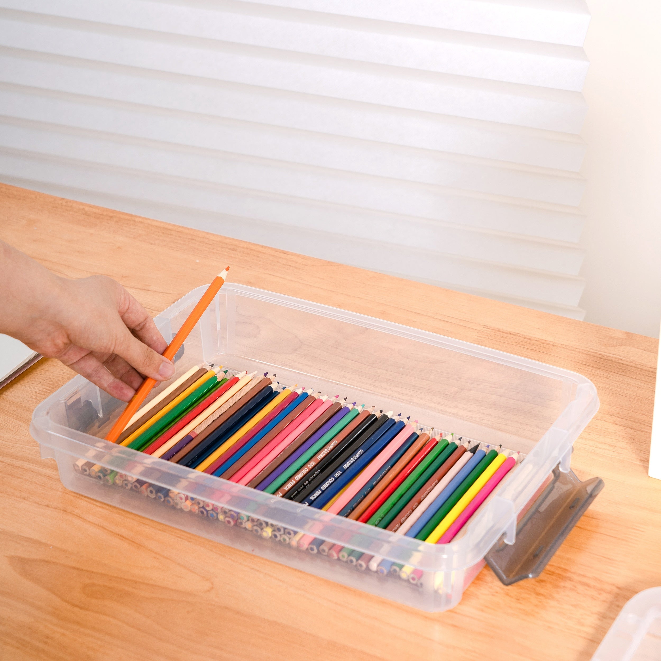 5-Pack Clear Plastic Storage Boxes with Lids – Large Capacity Stackable Organizers for School Supplies & Office Use