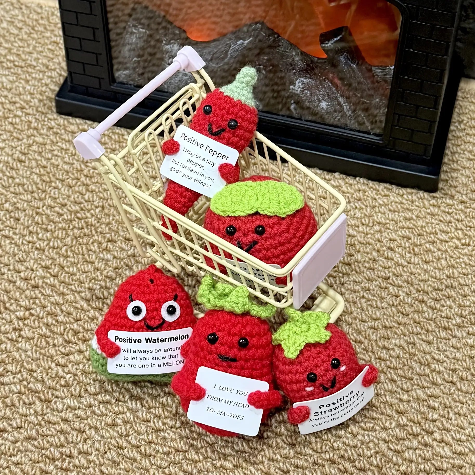 Handmade Emotional Support Crochet Dolls Set - 20 Positive Animal Flowers with Motivational Cards - Perfect Gift for Teacher Appreciation, Graduation, Birthday & Christmas