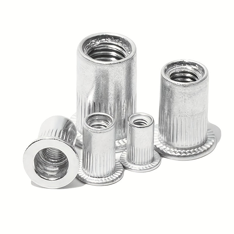 320pcs Aluminum Rivet Nut Kit M3-M12 UNC Sizes With Hand Pliers Hex Sockets for Auto Industrial Use