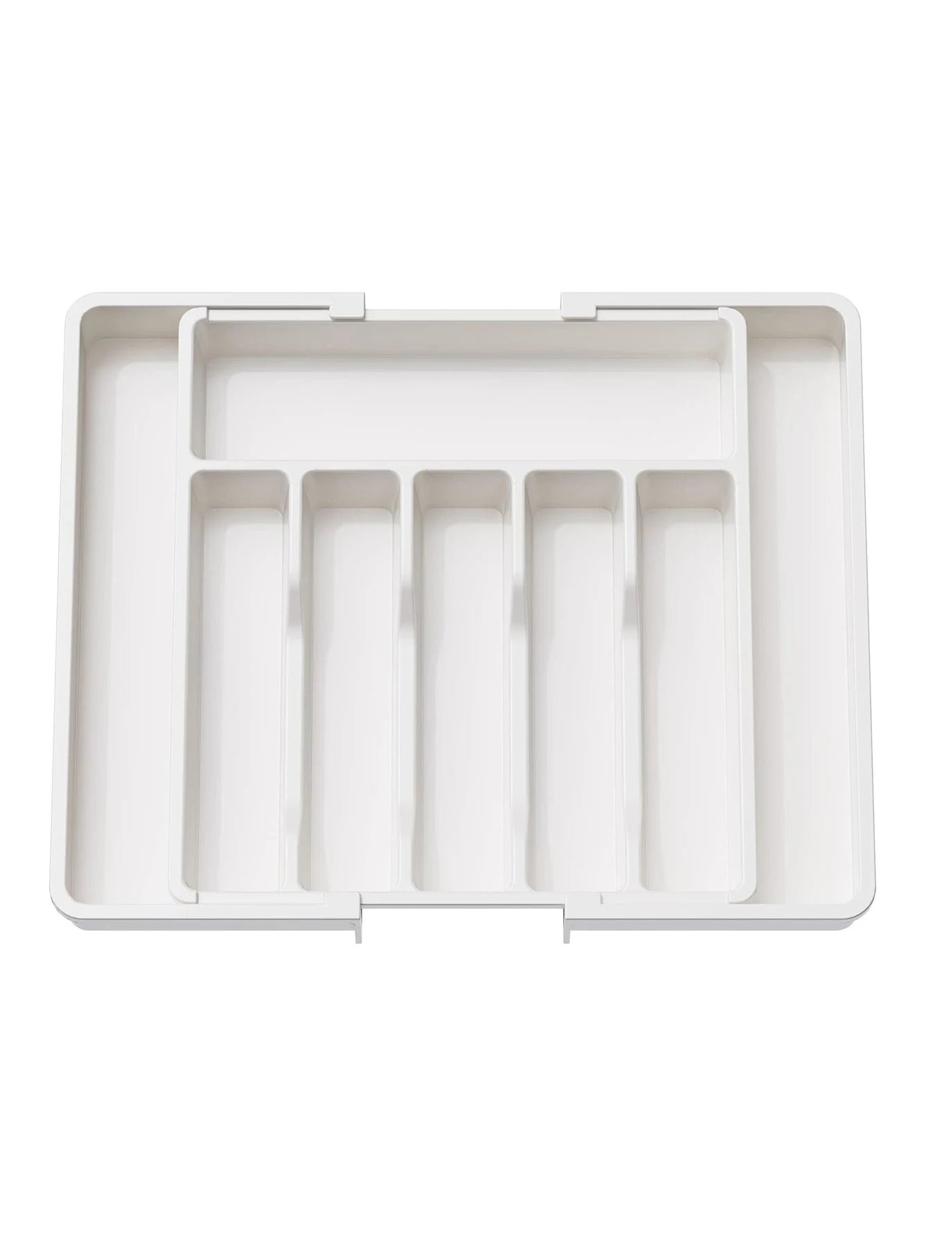 Adjustable Silverware Drawer Organizer - Expandable Utensil Tray for Kitchen Flatware Storage