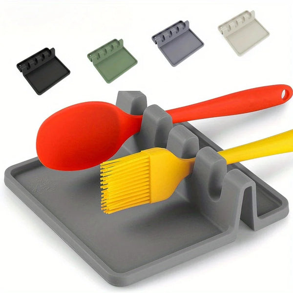 Non-Slip Silicone Tableware Drying Rack - Multifunctional Utensil Organizer for Forks, Spatulas & More