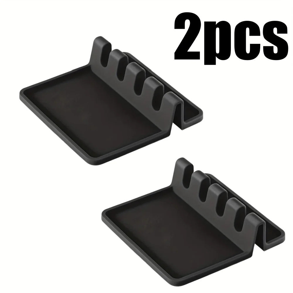 Non-Slip Silicone Tableware Drying Rack - Multifunctional Utensil Organizer for Forks, Spatulas & More