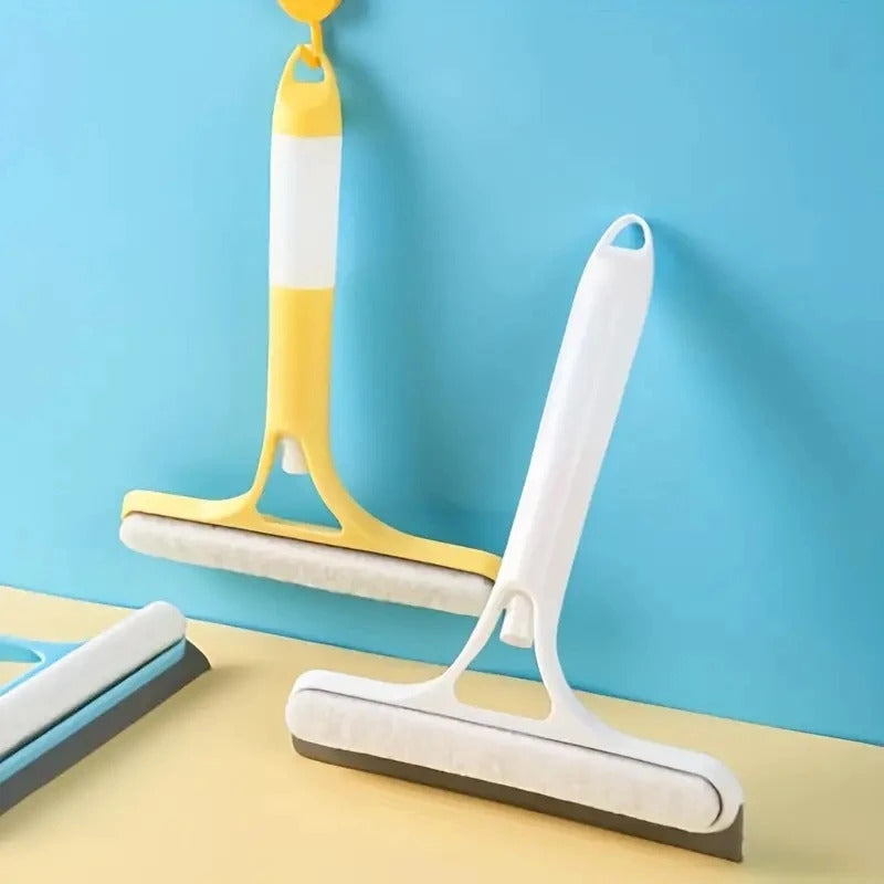 3-in-1 Glass Cleaning Tool - Multi-Function Window Scraper with Spray Bottle & Squeegee