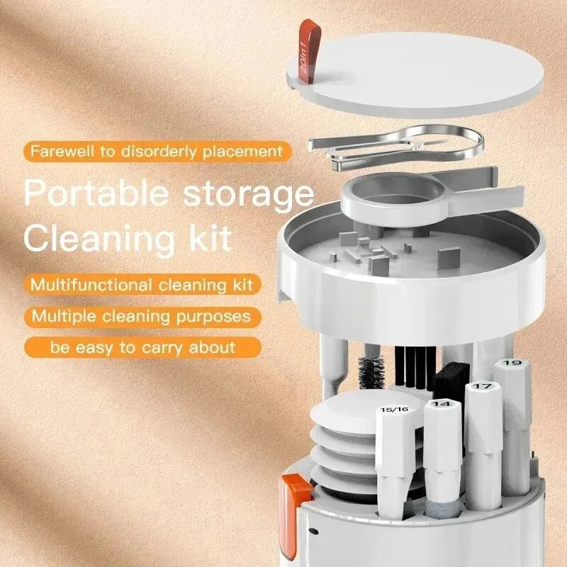 20-in-1 Professional Tech Cleaning Kit - Complete Computer, Keyboard, Earphones & Screen Care Set