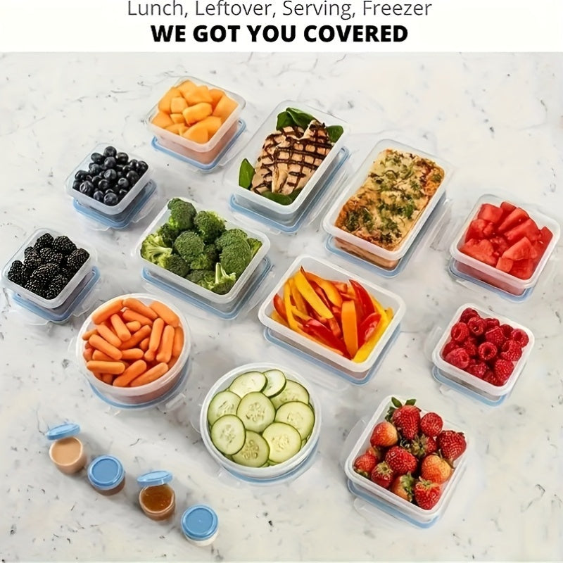 48-Piece Food Storage Container Set - BPA-Free Airtight Containers with Easy-Lock Lids, Labels & Marker for Kitchen Organization & Meal Prep