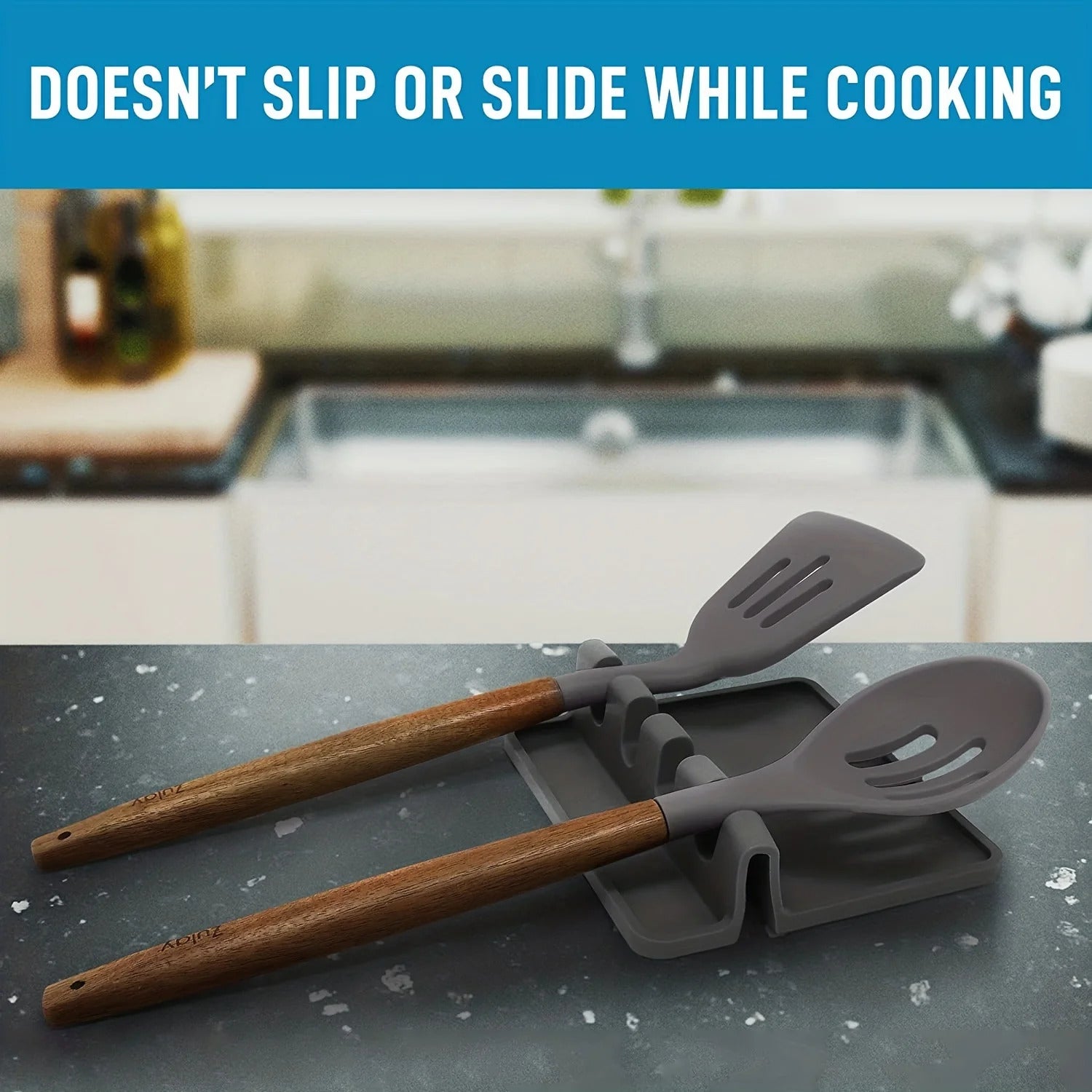 Non-Slip Silicone Tableware Drying Rack - Multifunctional Utensil Organizer for Forks, Spatulas & More