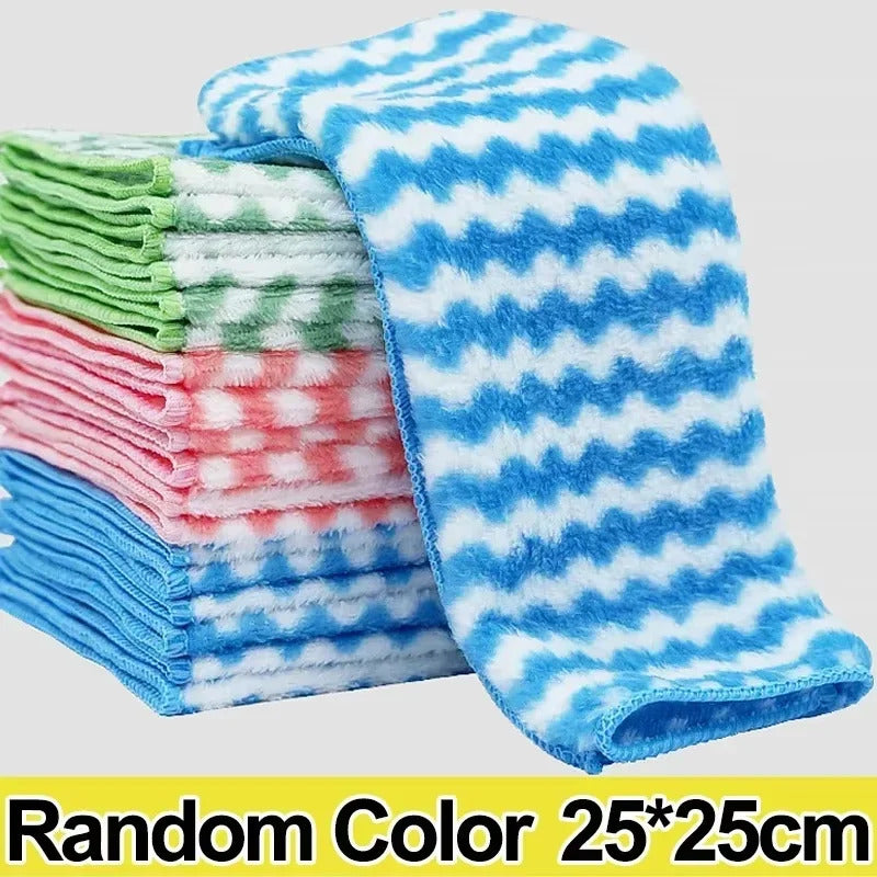 Ultra-Fine Microfiber Kitchen Towels Set - Premium Absorbent Cleaning Cloths (5/10/20 Pack Options)