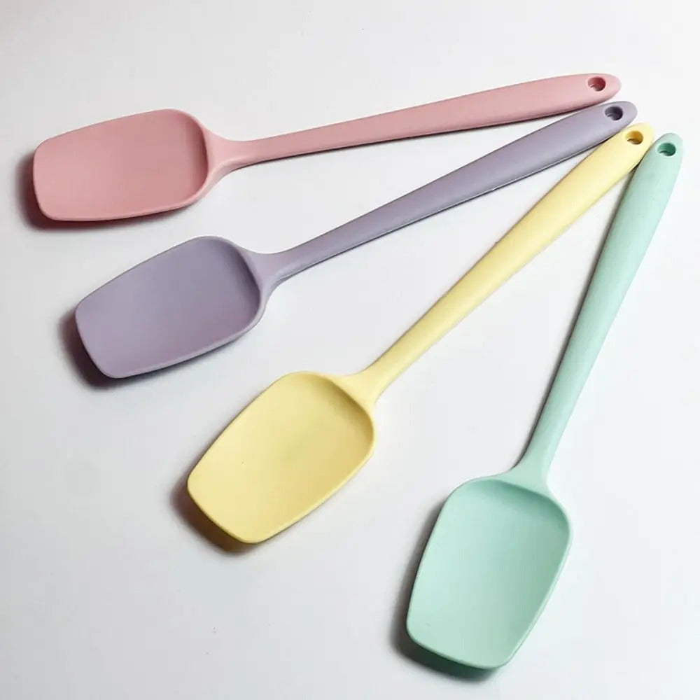 Premium Silicone Baking Spatula Set - Non-Stick Cream Cake Scraper for Pastry, Batter & Salad Mixing
