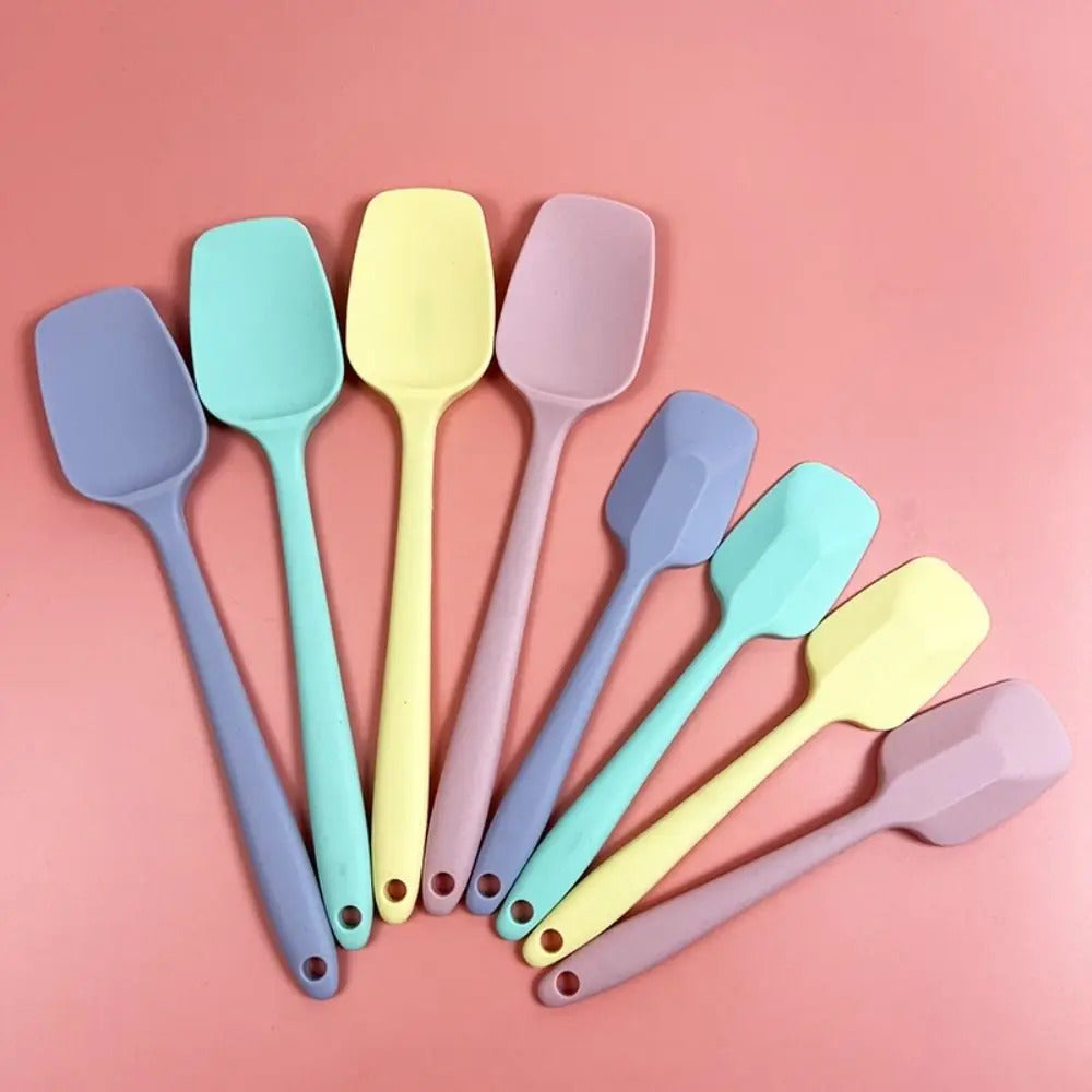 Premium Silicone Baking Spatula Set - Non-Stick Cream Cake Scraper for Pastry, Batter & Salad Mixing