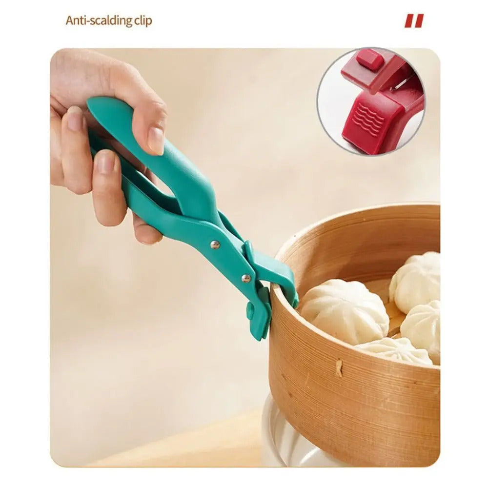 Professional Silicone Bowl Clip - Non-Slip Anti-Scalding Kitchen Tongs for Hot Dishes, Durable & Heat-Resistant