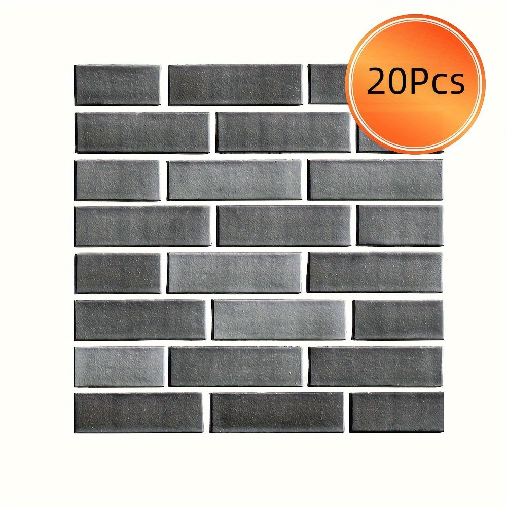 Self-Adhesive 3D Tile Wall Stickers - Waterproof PVC Peel & Stick Wallpaper for Kitchen Backsplash, Bathroom & Cupboard Makeover