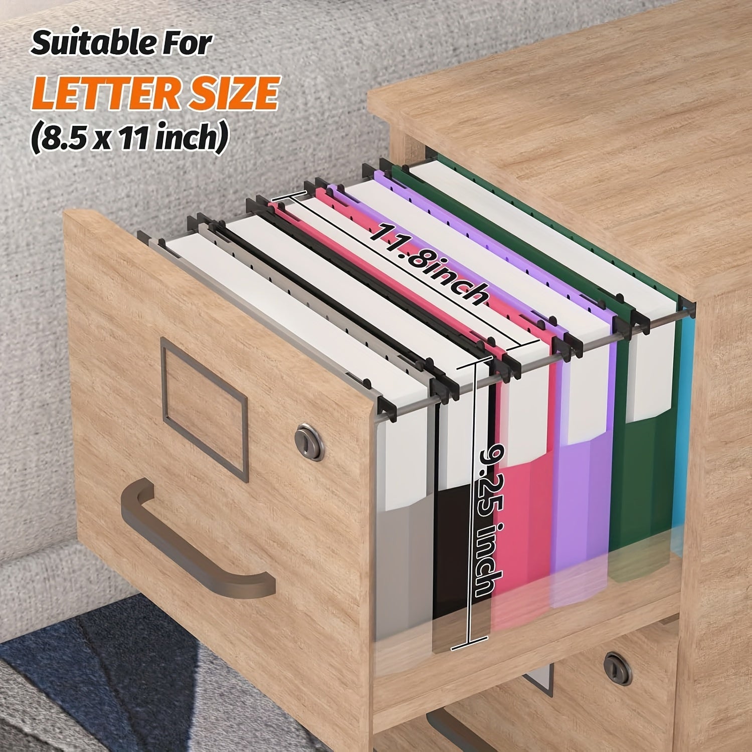 Heavy-Duty Hanging File Folders 6-Pack - 2" Expansion