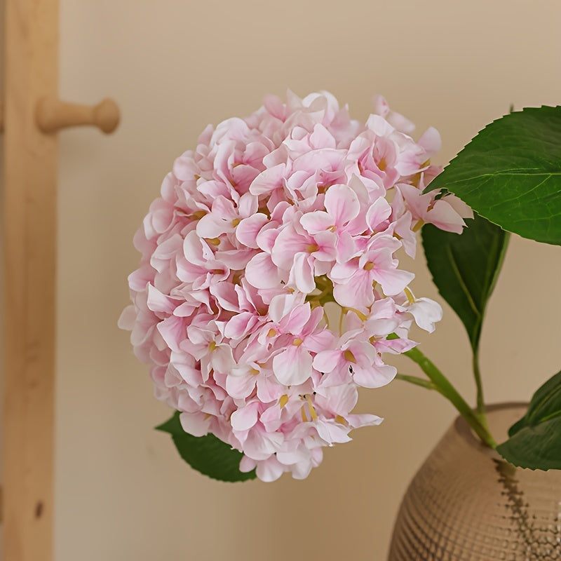 Artificial Hydrangea Bouquet - 3pcs Realistic Silk Flowers with Green Stems
