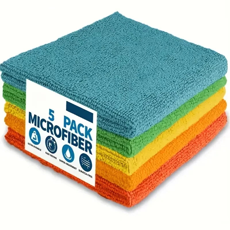 Ultra-Fine Microfiber Kitchen Towels Set - Premium Absorbent Cleaning Cloths (5/10/20 Pack Options)