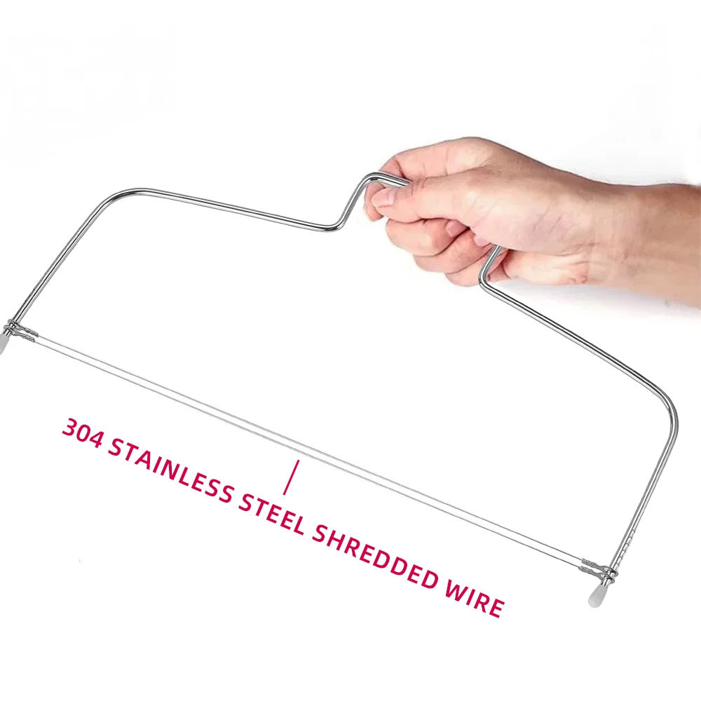 1/2-Piece Professional Adjustable Height Cake Slicer - Stainless Steel Layer Cutter for DIY Bakers