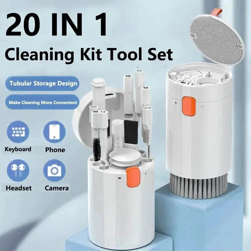 20-in-1 Professional Tech Cleaning Kit - Complete Computer, Keyboard, Earphones & Screen Care Set