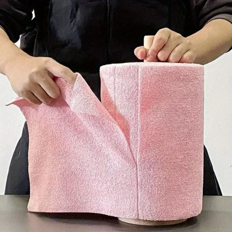 30pcs Reusable Microfiber Cleaning Cloth Roll – Absorbent, Lint-Free, Multipurpose Kitchen & Home Towels