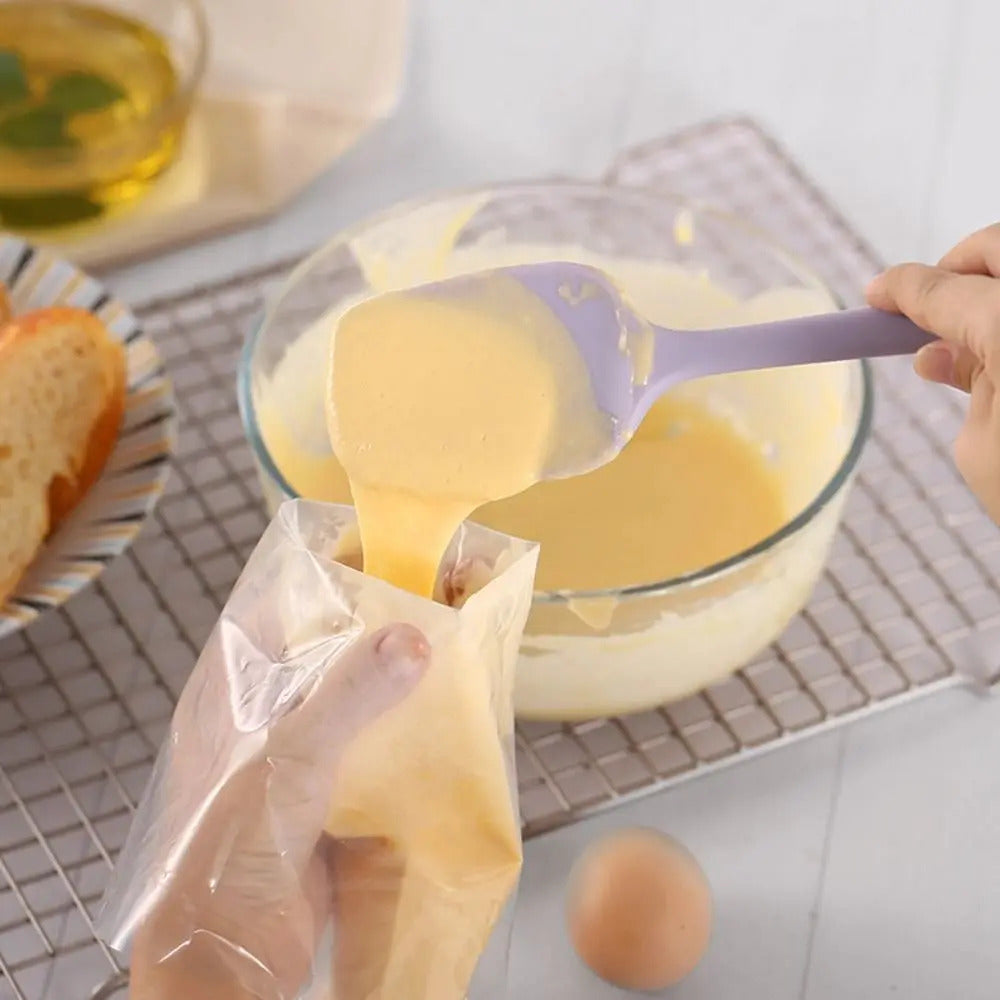 Premium Silicone Baking Spatula Set - Non-Stick Cream Cake Scraper for Pastry, Batter & Salad Mixing