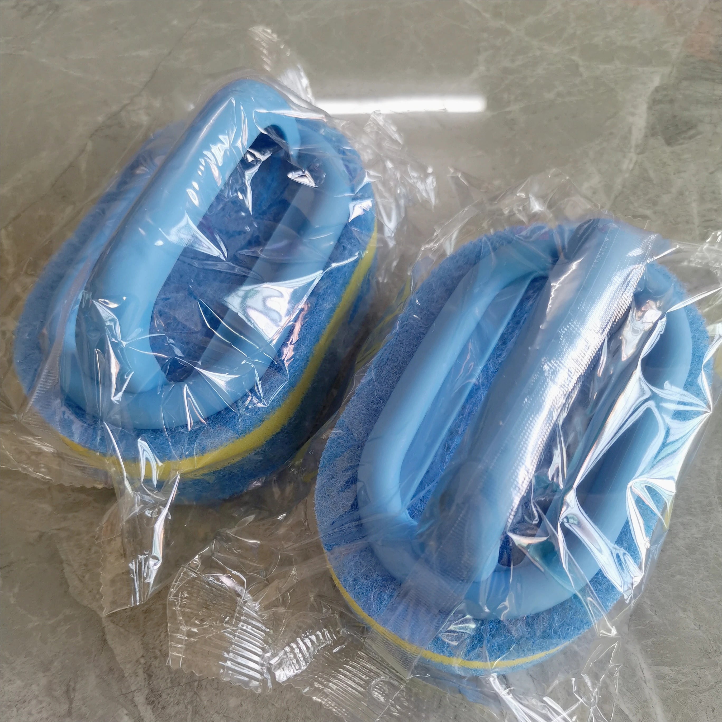 Magic Sponge Cleaning Brush with Handle - Multi-Surface Scrubber for Kitchen, Bathroom & Windows
