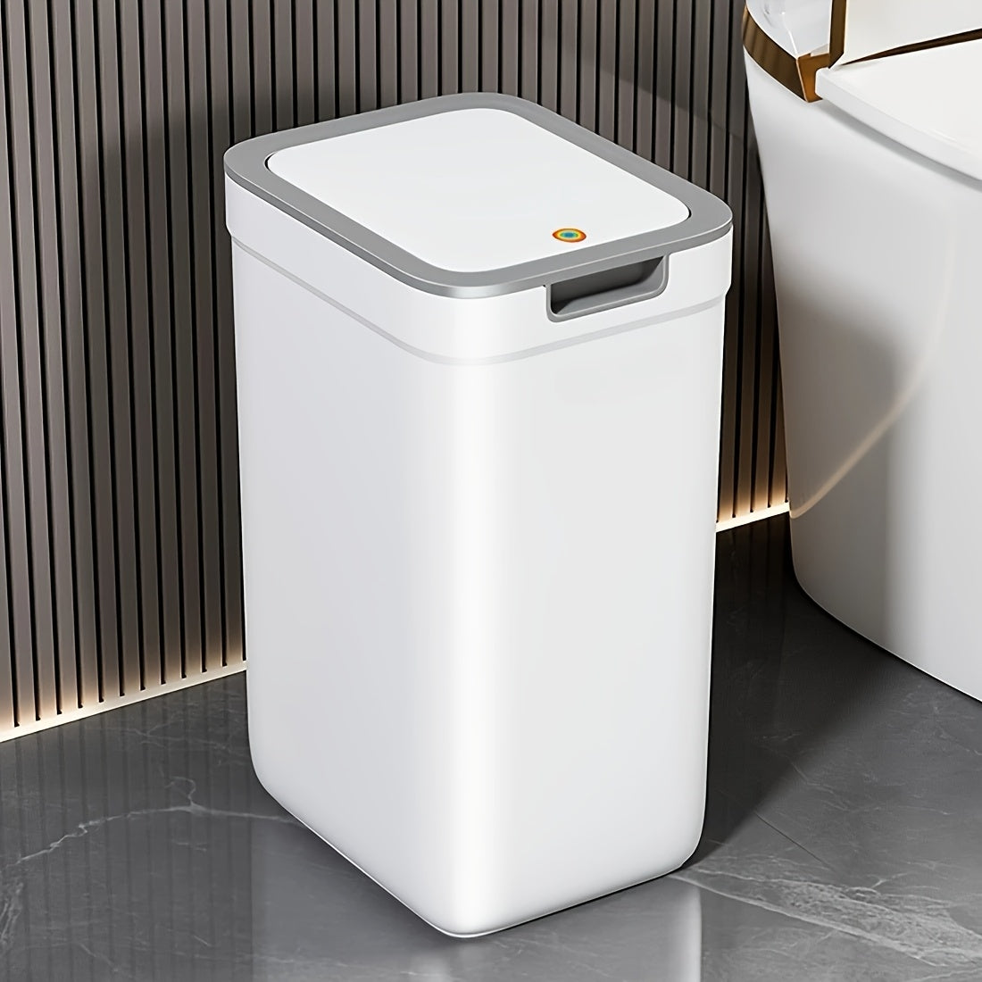 Touchless Wall Mount Bathroom Trash Can - Odor Sealing