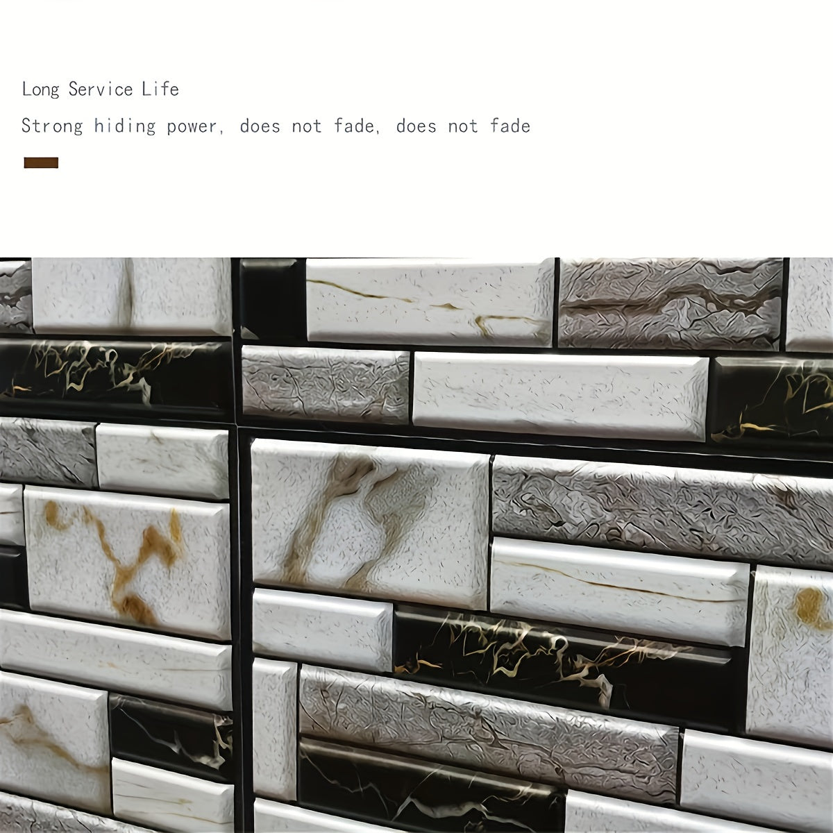 Self-Adhesive 3D Tile Wall Stickers - Waterproof PVC Peel & Stick Wallpaper for Kitchen Backsplash, Bathroom & Cupboard Makeover