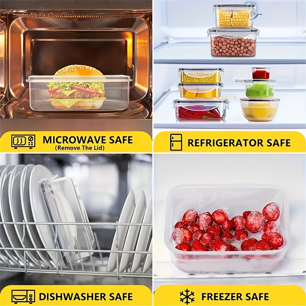 48-Piece Food Storage Container Set - BPA-Free Airtight Containers with Easy-Lock Lids, Labels & Marker for Kitchen Organization & Meal Prep