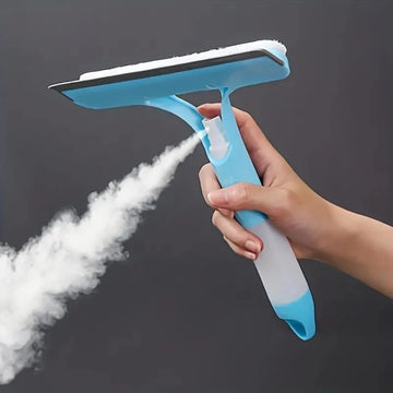 3-in-1 Glass Cleaning Tool - Multi-Function Window Scraper with Spray Bottle & Squeegee