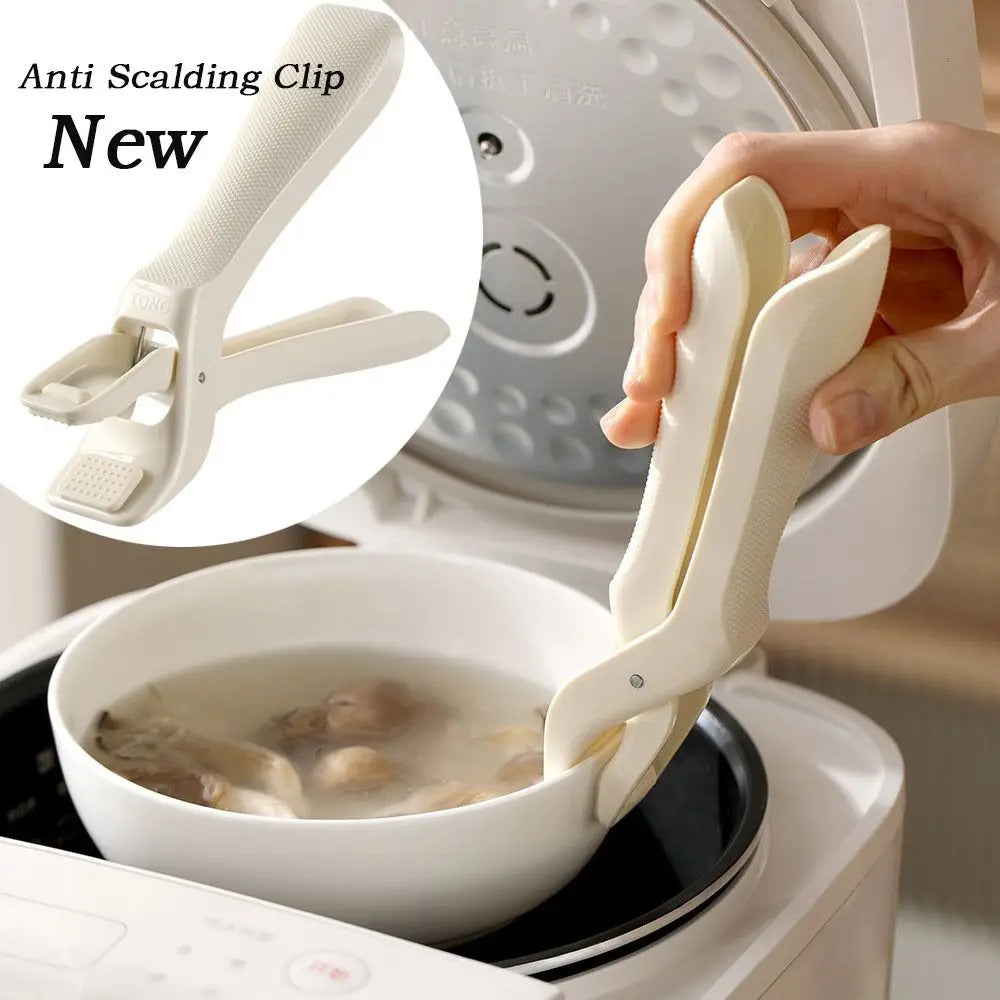 Professional Silicone Bowl Clip - Non-Slip Anti-Scalding Kitchen Tongs for Hot Dishes, Durable & Heat-Resistant