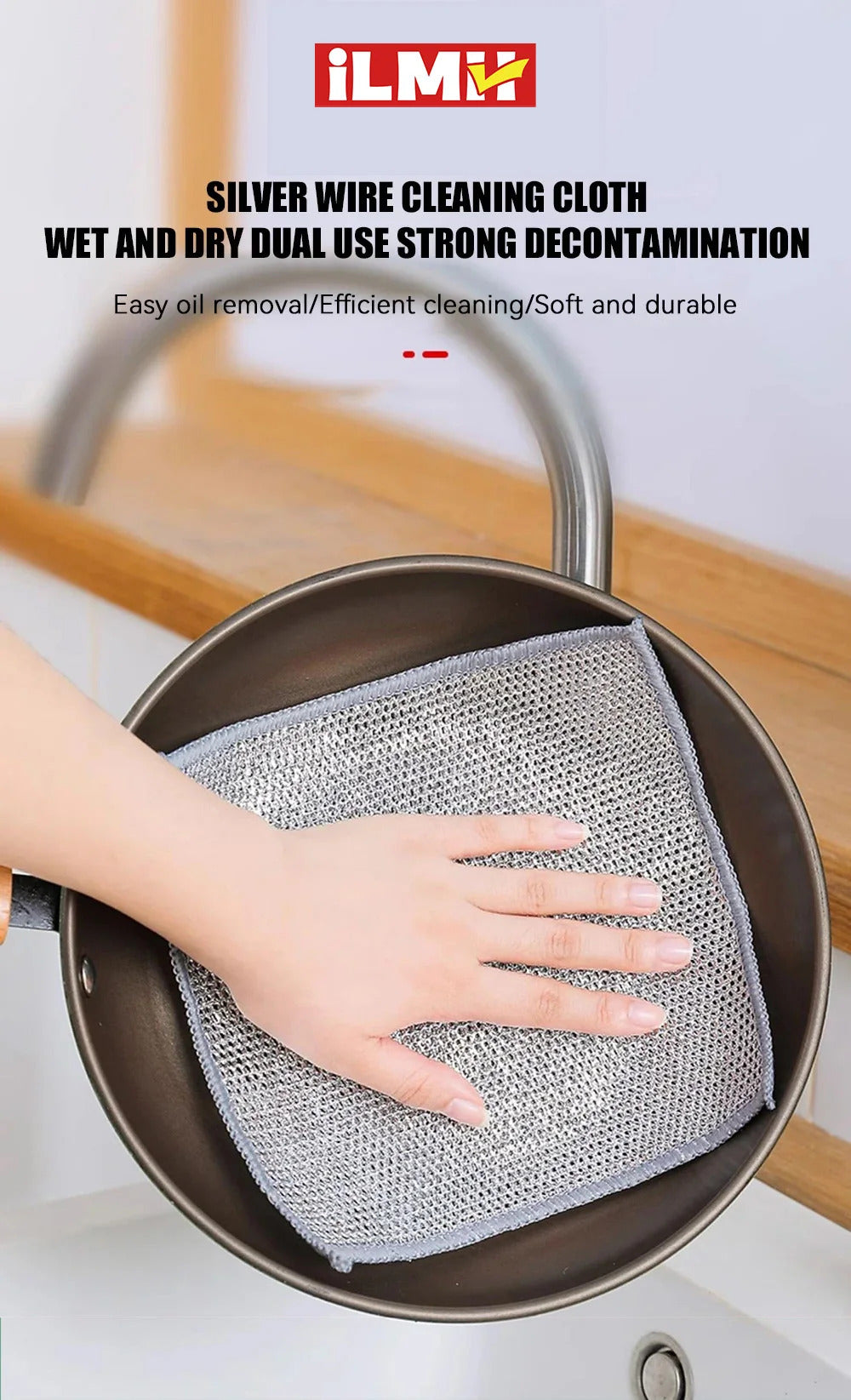 Magic Wire Grid Cleaning Cloth - Multipurpose Miracle Dishwashing Net for Kitchen & Home