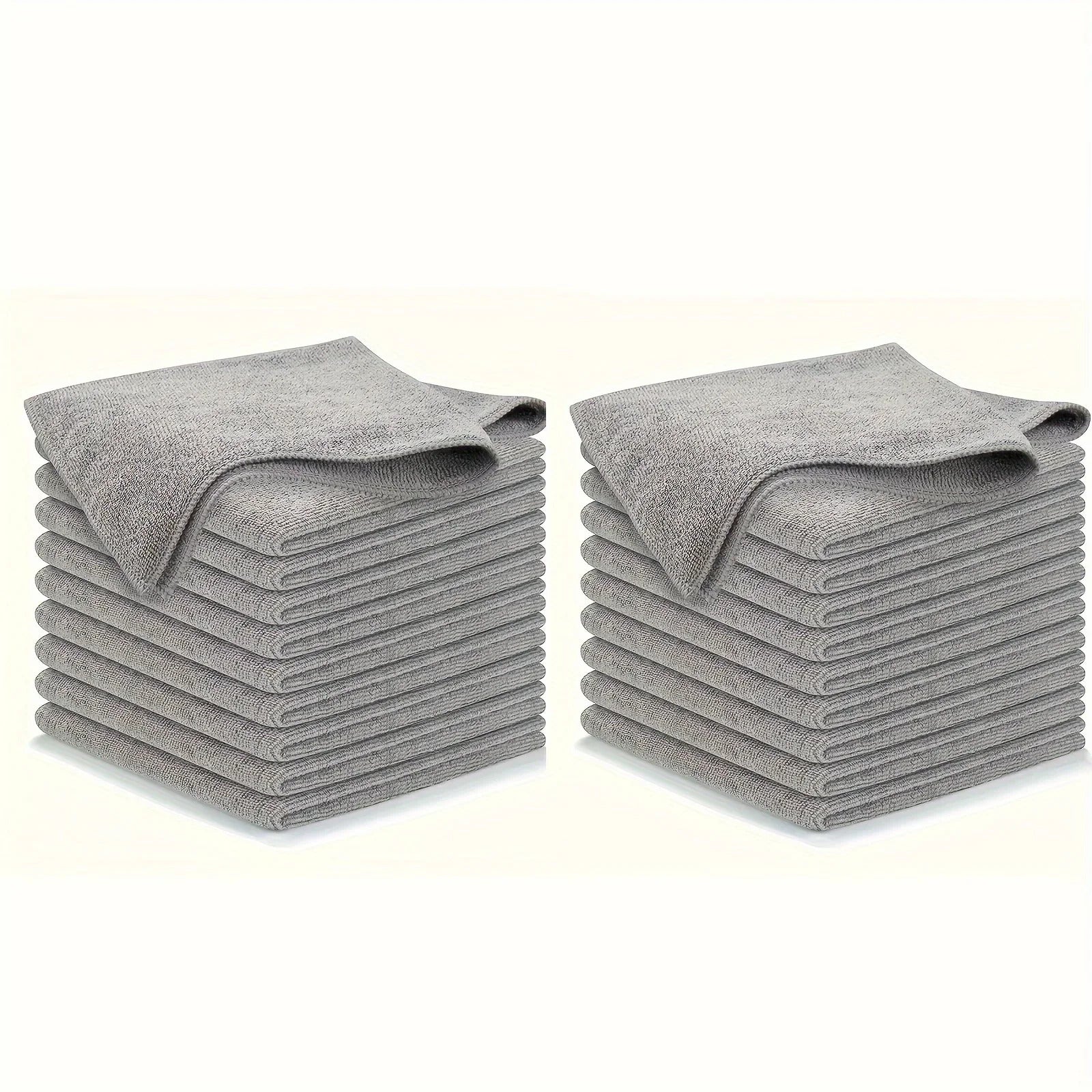 Ultra-Fine Microfiber Kitchen Towels Set - Premium Absorbent Cleaning Cloths (5/10/20 Pack Options)
