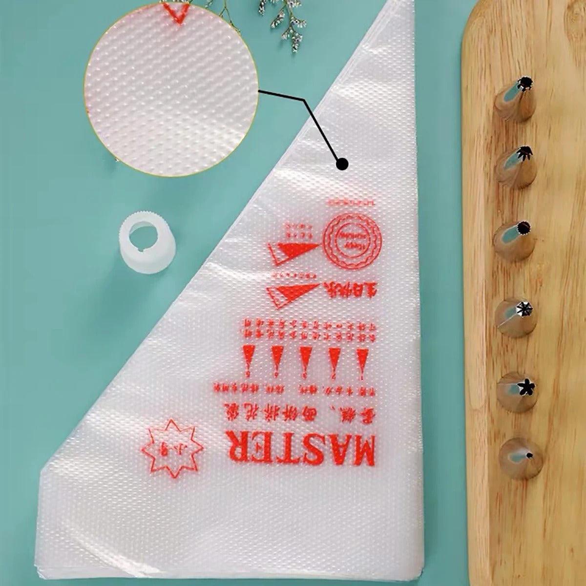 100 PCS Thick Disposable Pastry Bags - Professional Cake Cream Piping & Icing Bags for Baking Decoration