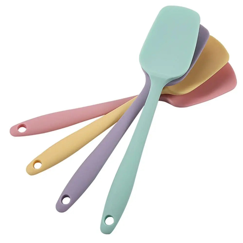 Premium Silicone Baking Spatula Set - Non-Stick Cream Cake Scraper for Pastry, Batter & Salad Mixing