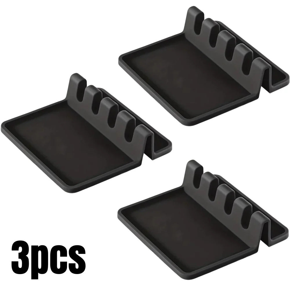 Non-Slip Silicone Tableware Drying Rack - Multifunctional Utensil Organizer for Forks, Spatulas & More
