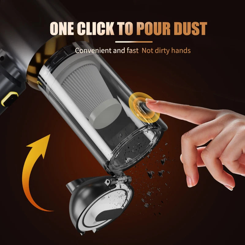 Mini Cordless Car Vacuum Cleaner - Powerful Handheld Portable Auto Detailing Tool
