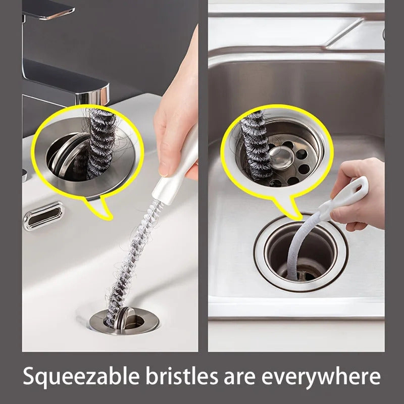 Professional Drain Cleaning Brush - Multi-Purpose Hair Clog Remover for Pipes & Floor Drains