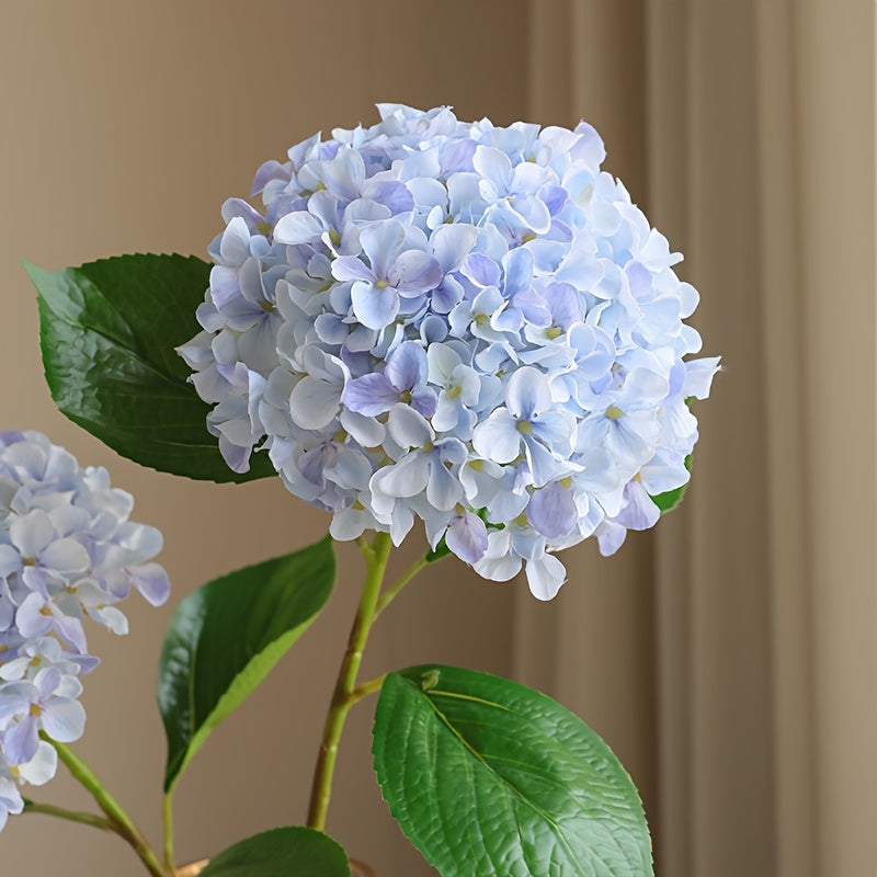 Artificial Hydrangea Bouquet - 3pcs Realistic Silk Flowers with Green Stems