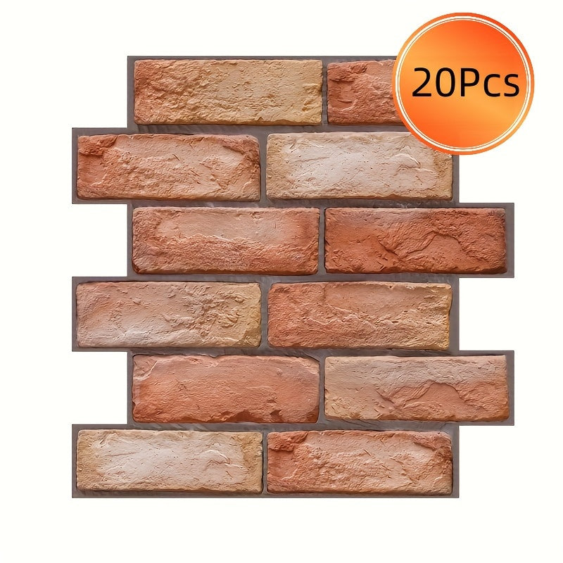 Self-Adhesive 3D Tile Wall Stickers - Waterproof PVC Peel & Stick Wallpaper for Kitchen Backsplash, Bathroom & Cupboard Makeover