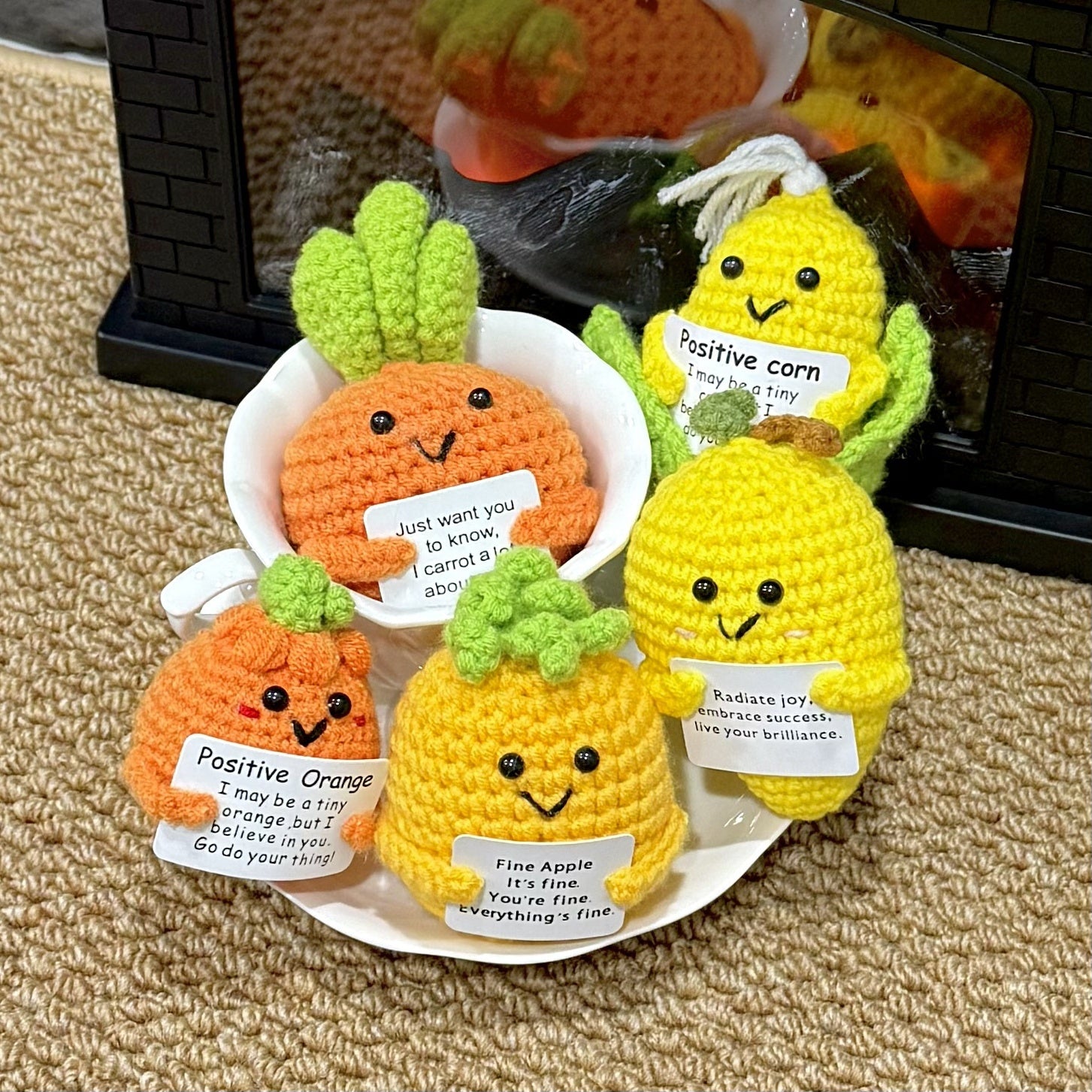 Handmade Emotional Support Crochet Dolls Set - 20 Positive Animal Flowers with Motivational Cards - Perfect Gift for Teacher Appreciation, Graduation, Birthday & Christmas