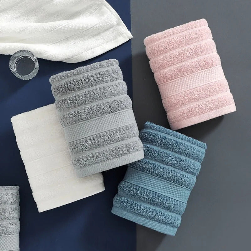 4Pcs Kids Pure Cotton Face Towels - Super Absorbent 35x35cm Hand Wipes, OEKO-TEX Certified