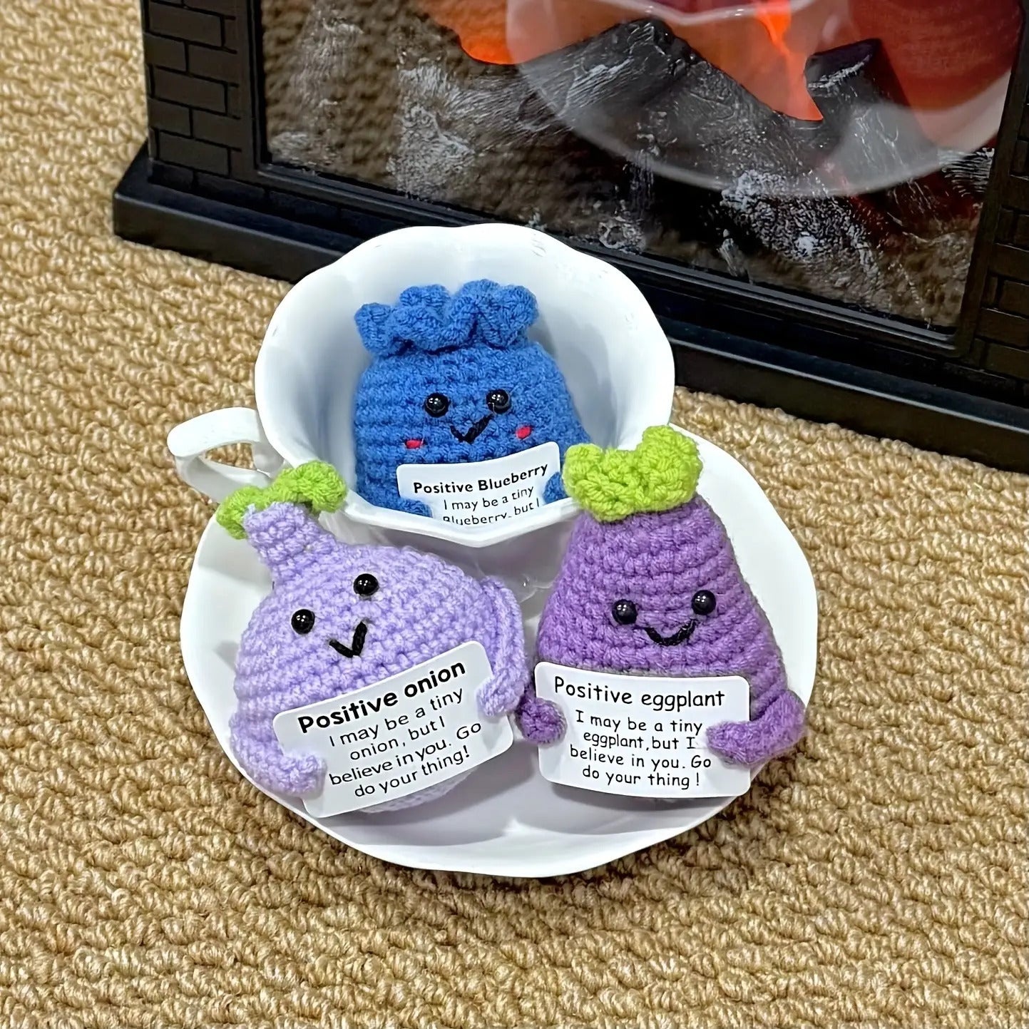 Handmade Emotional Support Crochet Dolls Set - 20 Positive Animal Flowers with Motivational Cards - Perfect Gift for Teacher Appreciation, Graduation, Birthday & Christmas