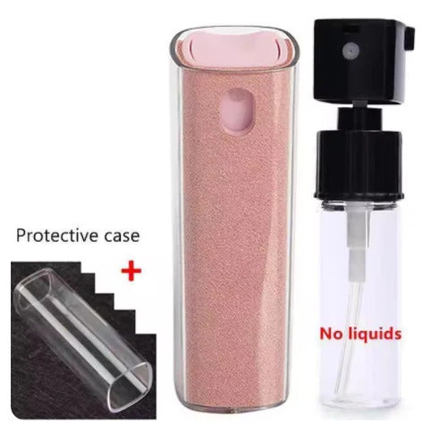 2-in-1 Microfiber Screen Cleaner Set - Spray Bottle & Cloth for Phone, iPad, Computer & Glasses
