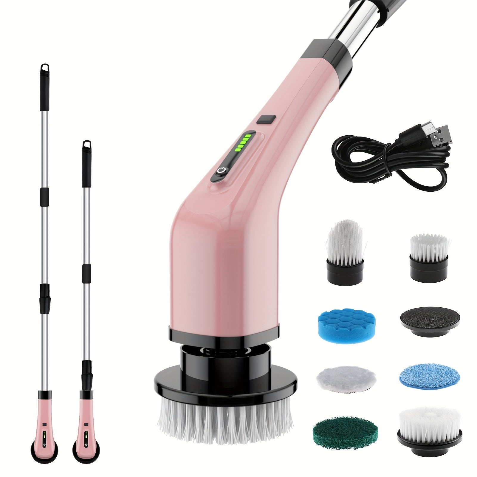 7-in-1 Electric Cleaning Brush with Telescopic Handle - Multifunctional Power Scrubber for Kitchen, Bathroom & Floor Cleaning 2025