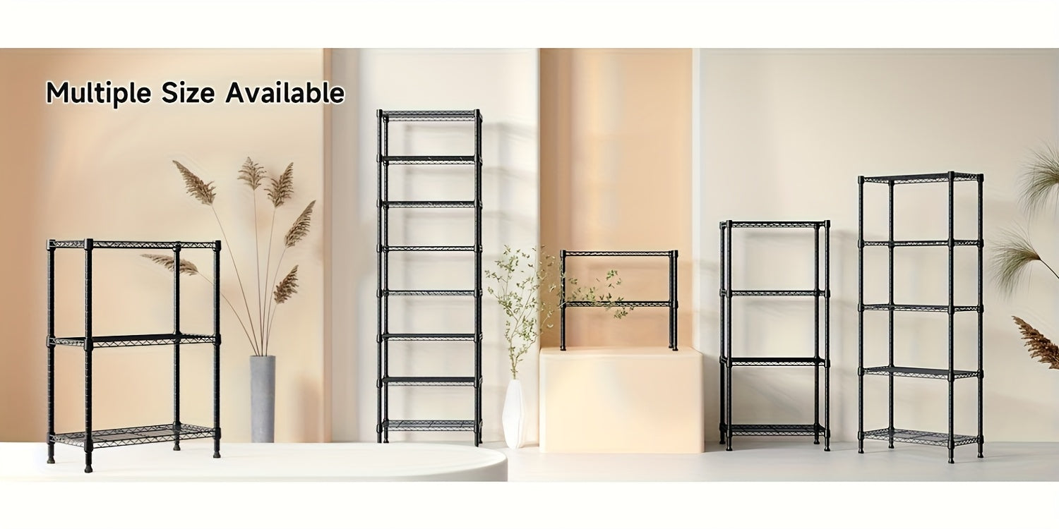 2000 lbs Heavy-Duty Steel Storage Shelving Unit – Multi-Tier Utility Wire Rack for Home, Kitchen, Office & Garage