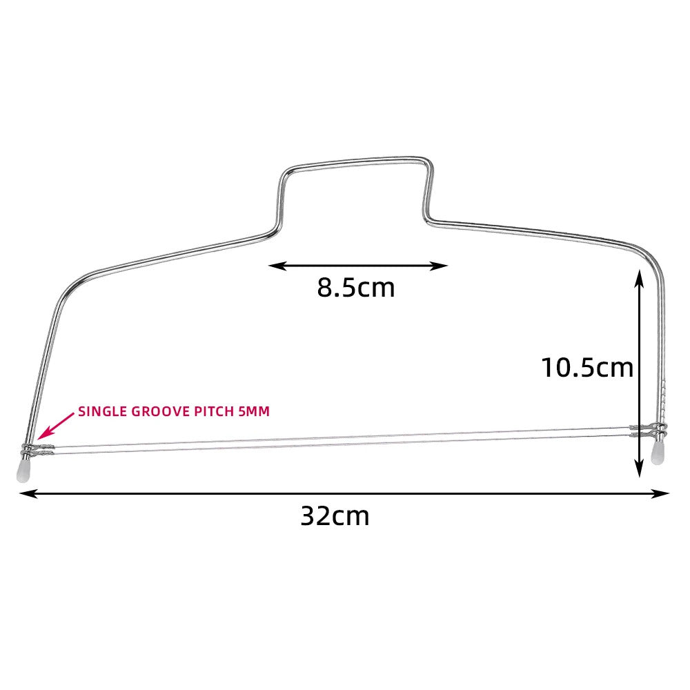 1/2-Piece Professional Adjustable Height Cake Slicer - Stainless Steel Layer Cutter for DIY Bakers
