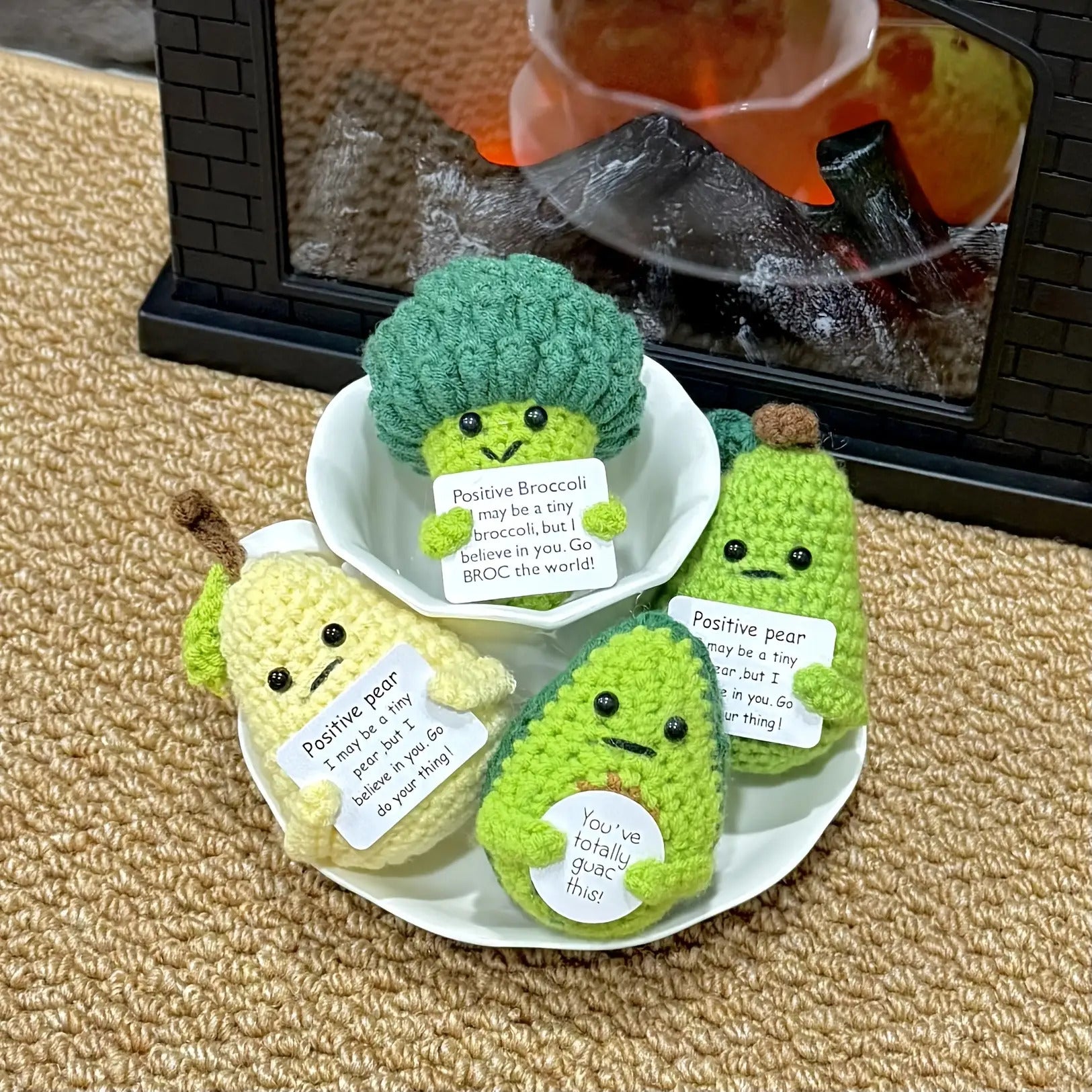 Handmade Emotional Support Crochet Dolls Set - 20 Positive Animal Flowers with Motivational Cards - Perfect Gift for Teacher Appreciation, Graduation, Birthday & Christmas